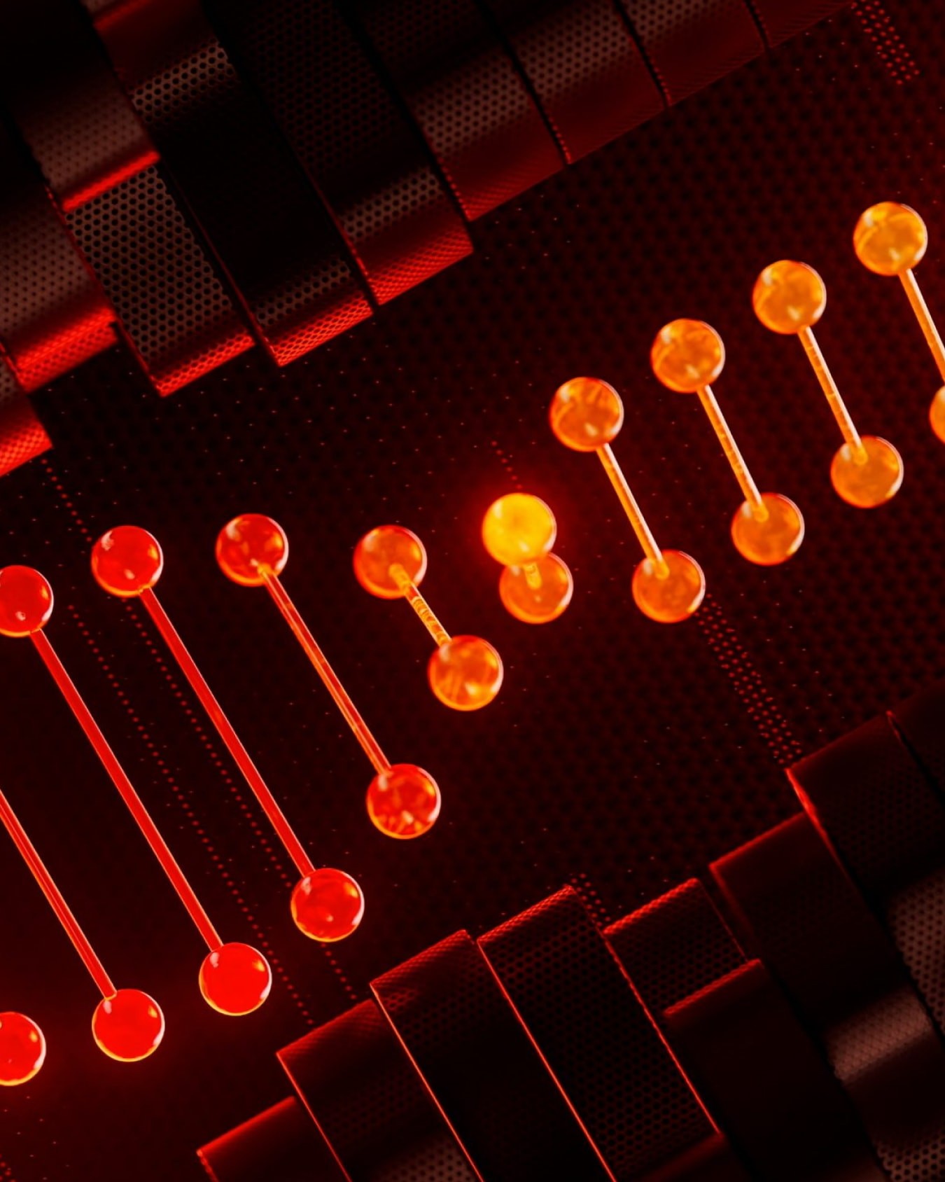 Futuristic DNA strand.