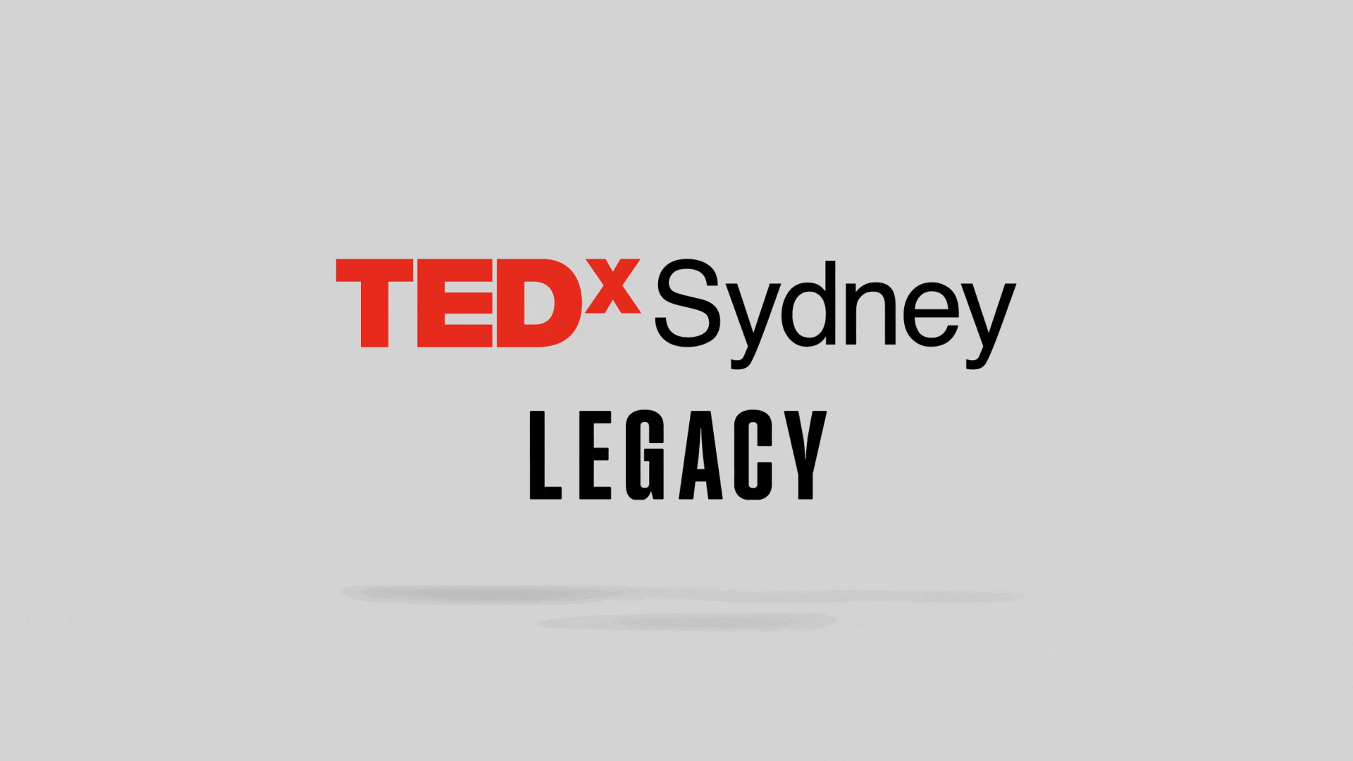Animated introduction of the TEDxSydney logo with the event title and mission.