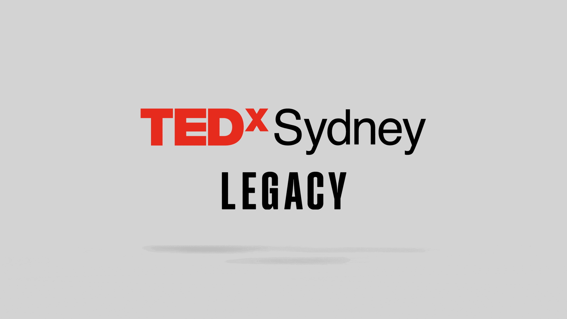 Animated introduction of the TEDxSydney logo with the event title and mission.