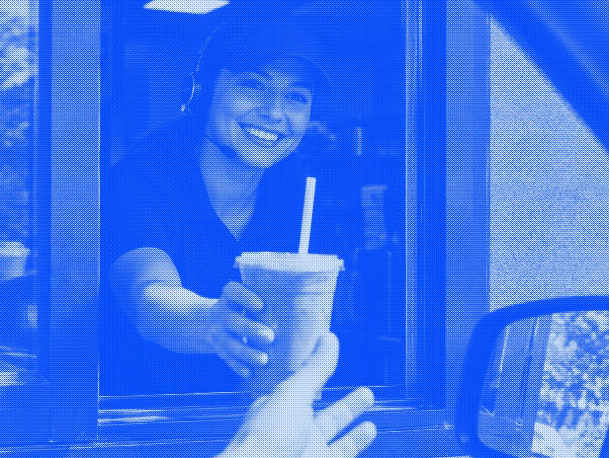 Drive-thru greeting and order-taking scripts, with a practice drill