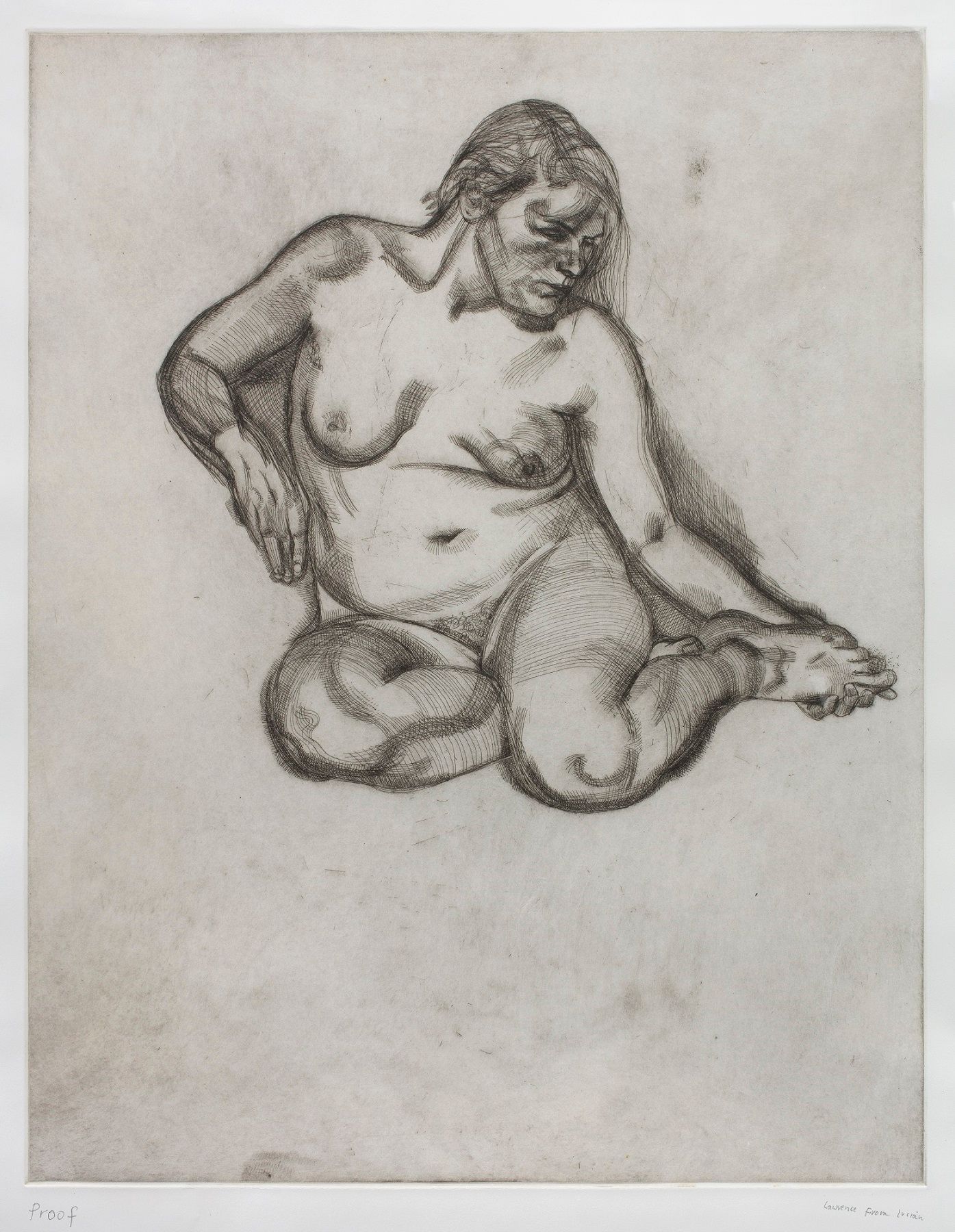 Girl holding her foot