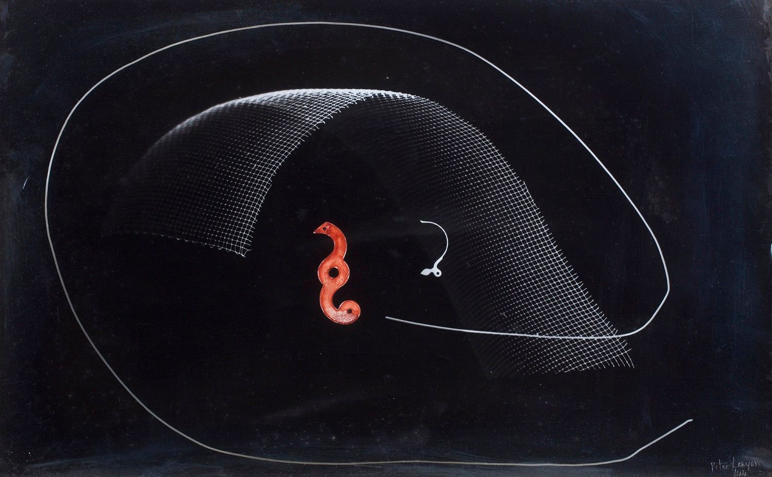 Photogram with a Red Object