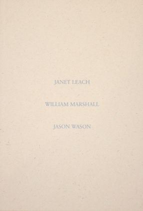 Janet Leach, William Marshall and Jason Wason - Ceramics