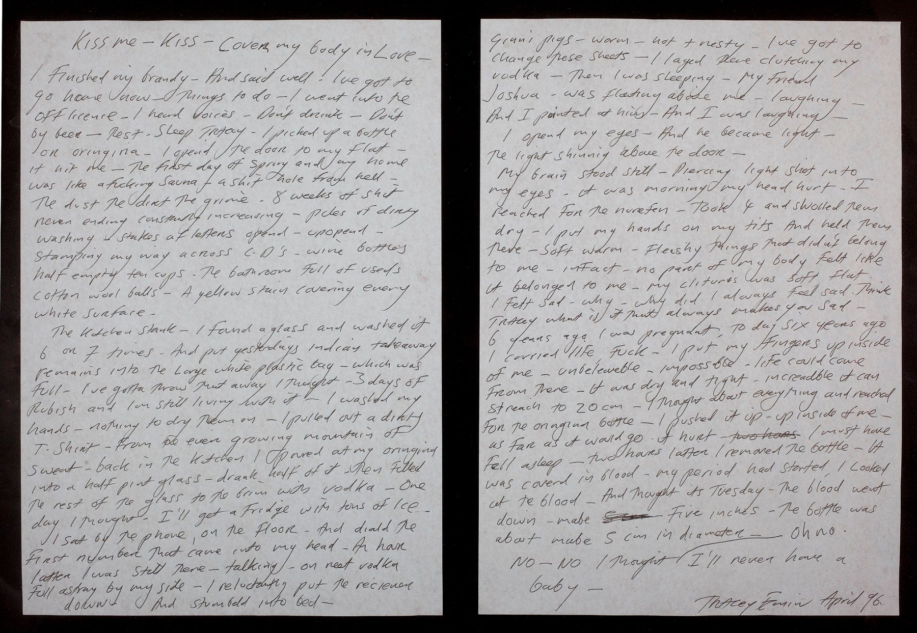 Kiss Me, Kiss Me, Cover My Body In Love