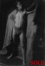 Male Model Posing with Hessian Sheet [PL9], c.1938