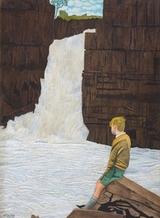 Waterfall with Boy, c.1960's