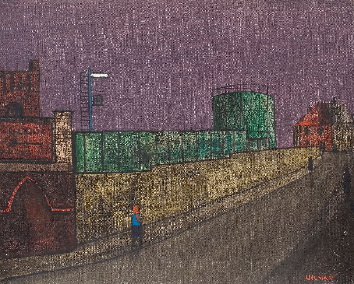 Street with Gasometer, c.1957