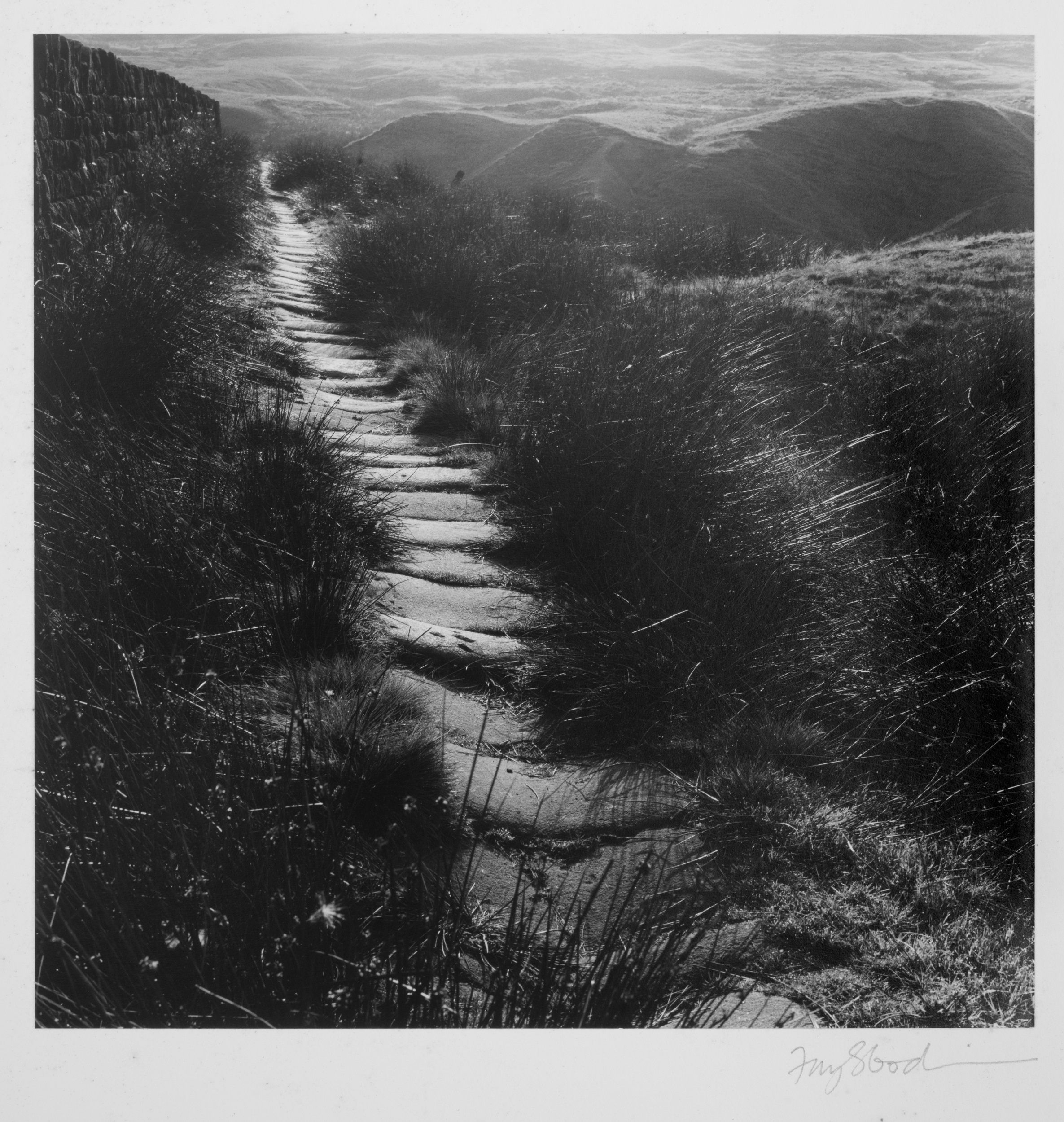 Calder Valley: Paved Path Above Lumbutts, c.1977