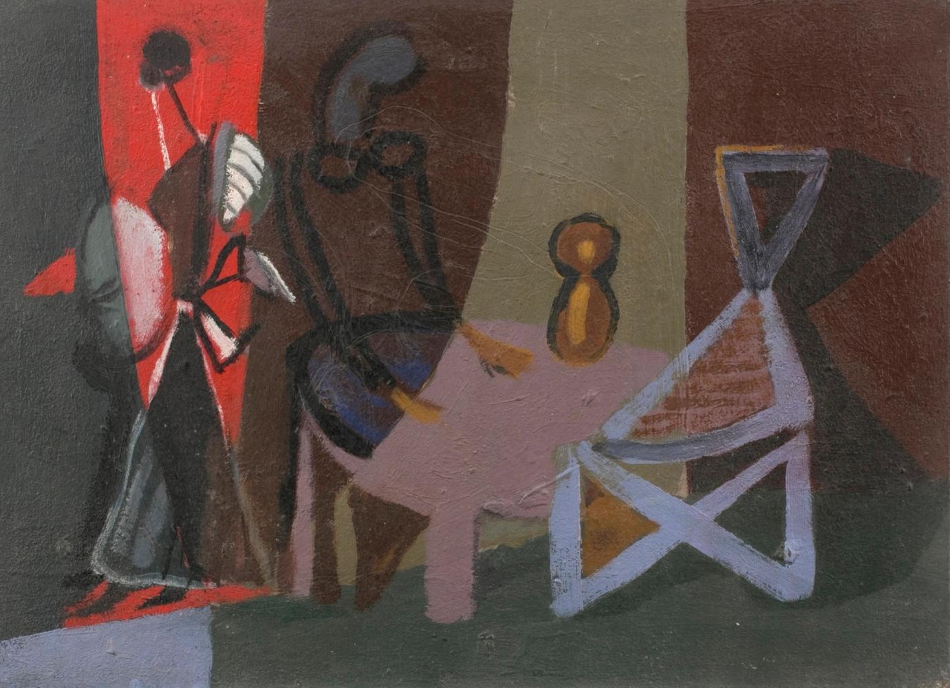 Interior with Figures, c. late1940s