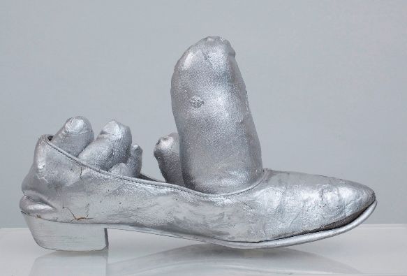 Untitled (Silver Soft Shoe Sculpture)