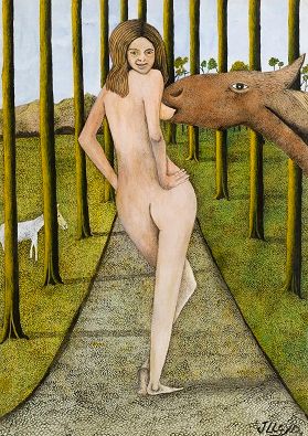 Nude and Horse