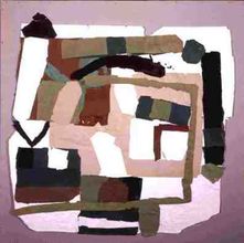 Untitled (Sand With White, Green, Red and Black)