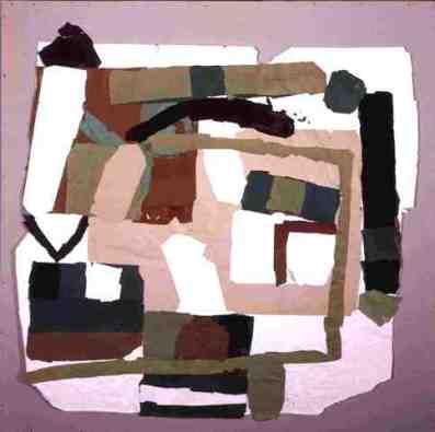 Untitled (Sand With White, Green, Red and Black)