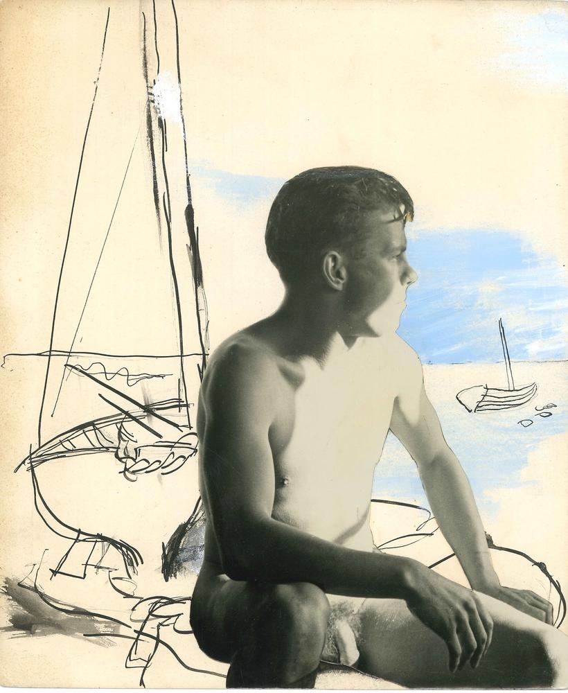 Seated Naked Figure on Beach [PC6], c.1939