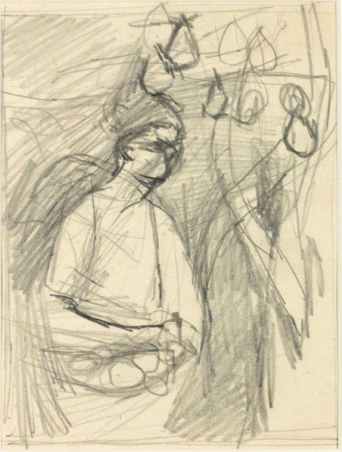 Figure in an Orchard (Fruit Picker), c. 1948