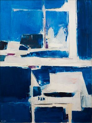 Studio Interior with Window (Blue)