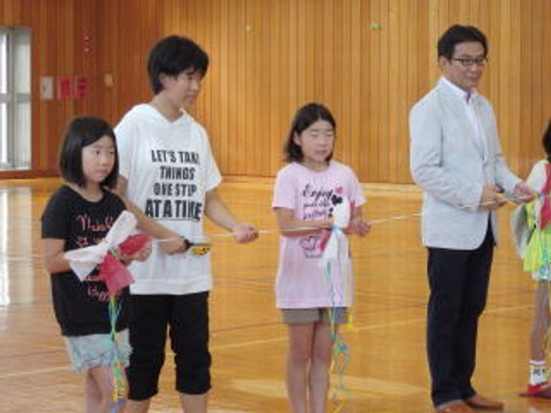 来てくれた子供達にも参加してもらって…
