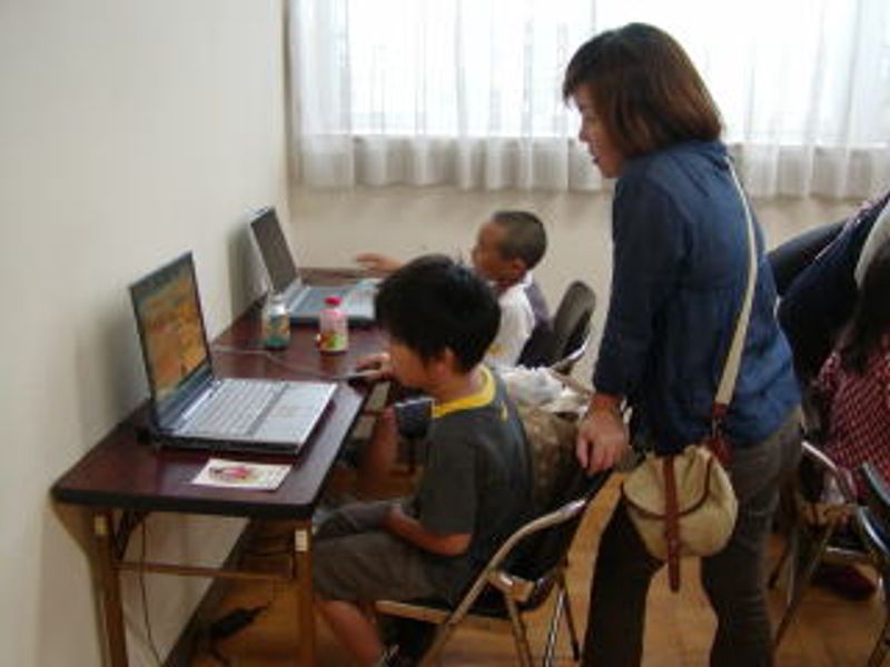 パソコンで…特訓！