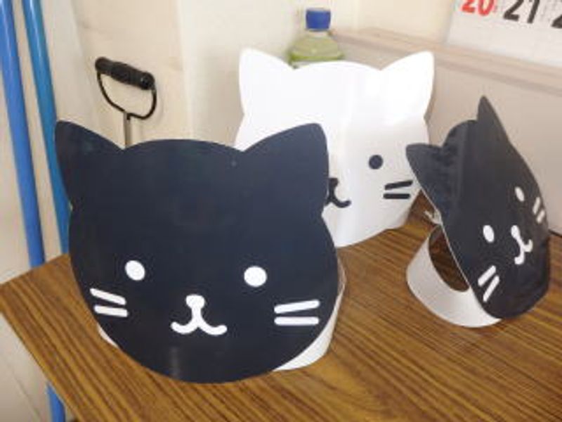 手作りにゃんこお面♪