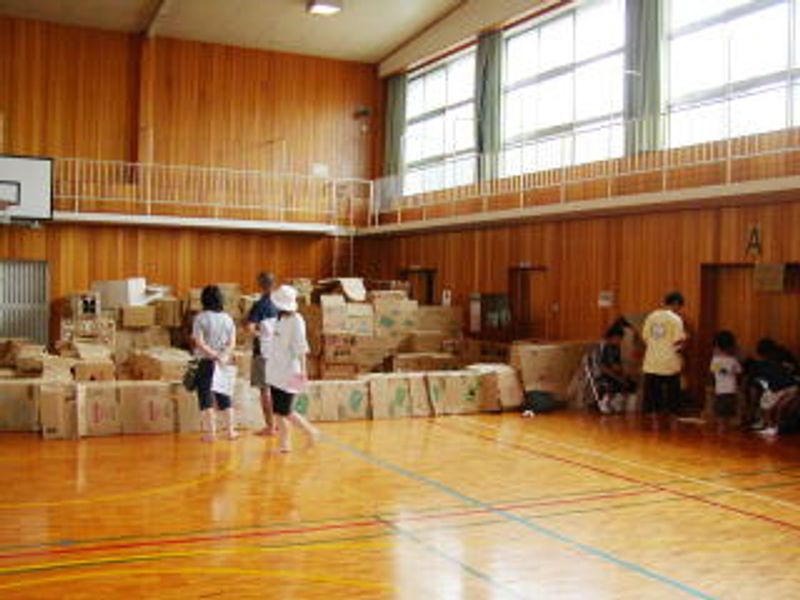 巨大ダンボール迷路