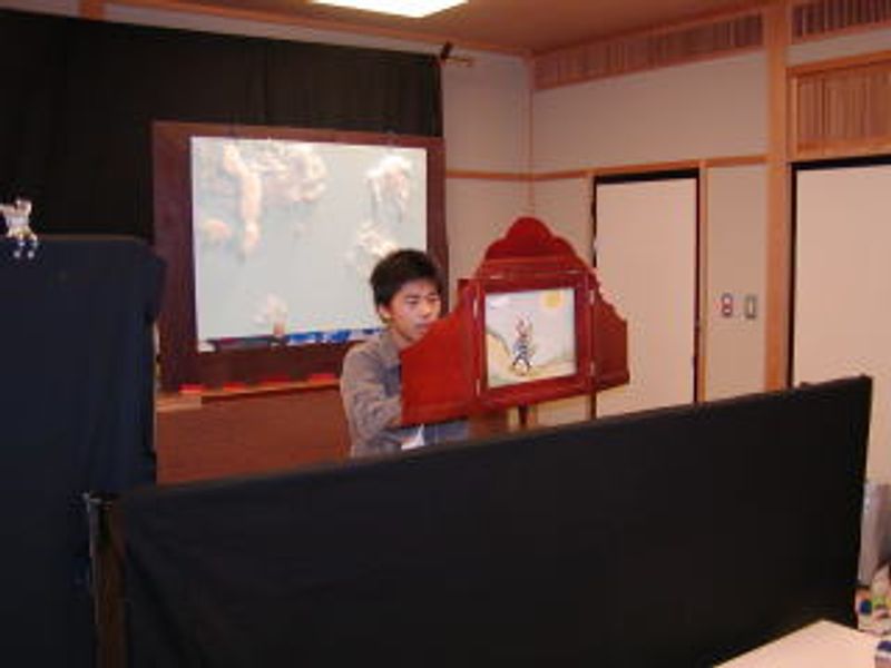 紙しばい「てんぐとかっぱとかみなりどん」