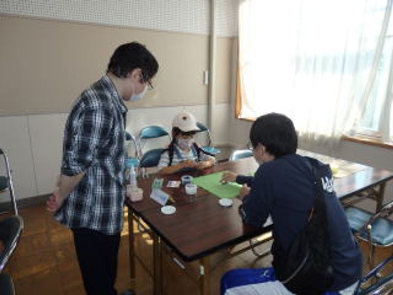 親子で勝負にゃん…