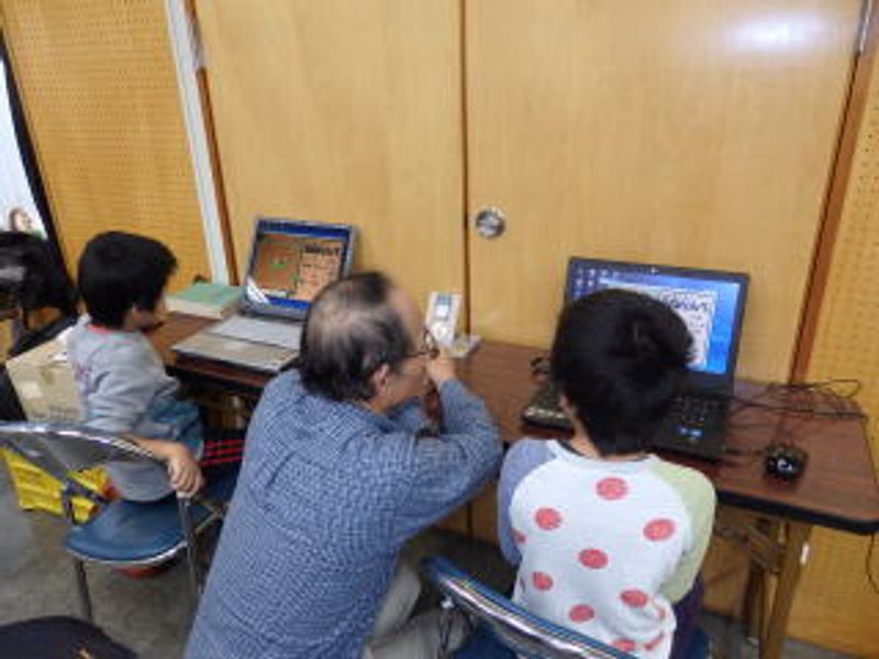 パソコンでの練習対局…