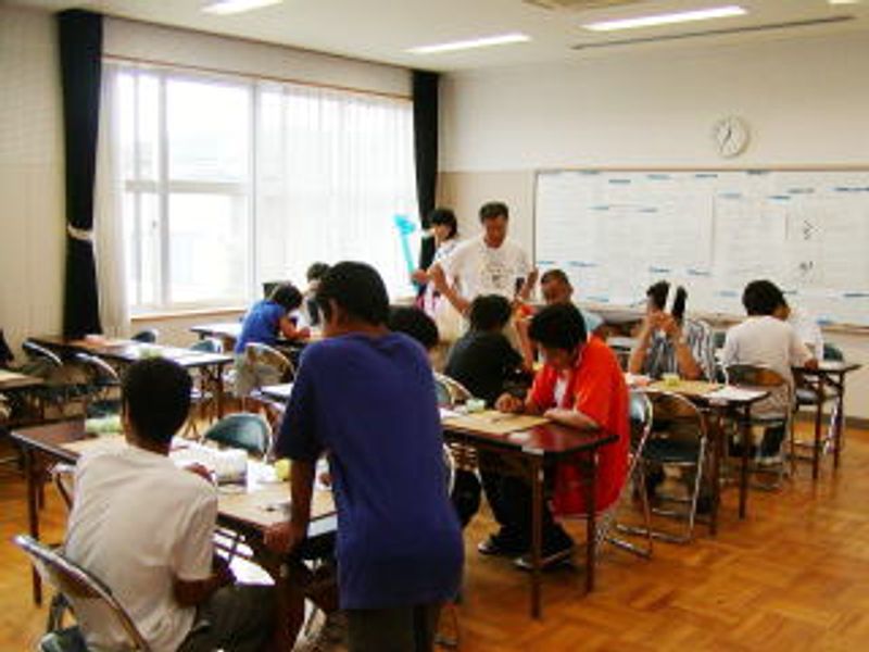 担当する遊びの休憩時間に…勝負！