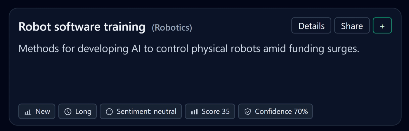 Robot software training