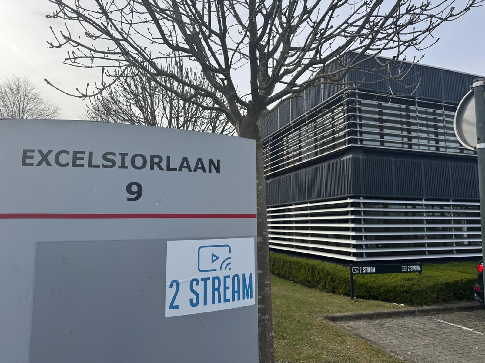 The 2 Stream office at Excelsiorlaan 9 in Zaventem, seen from the street entrance