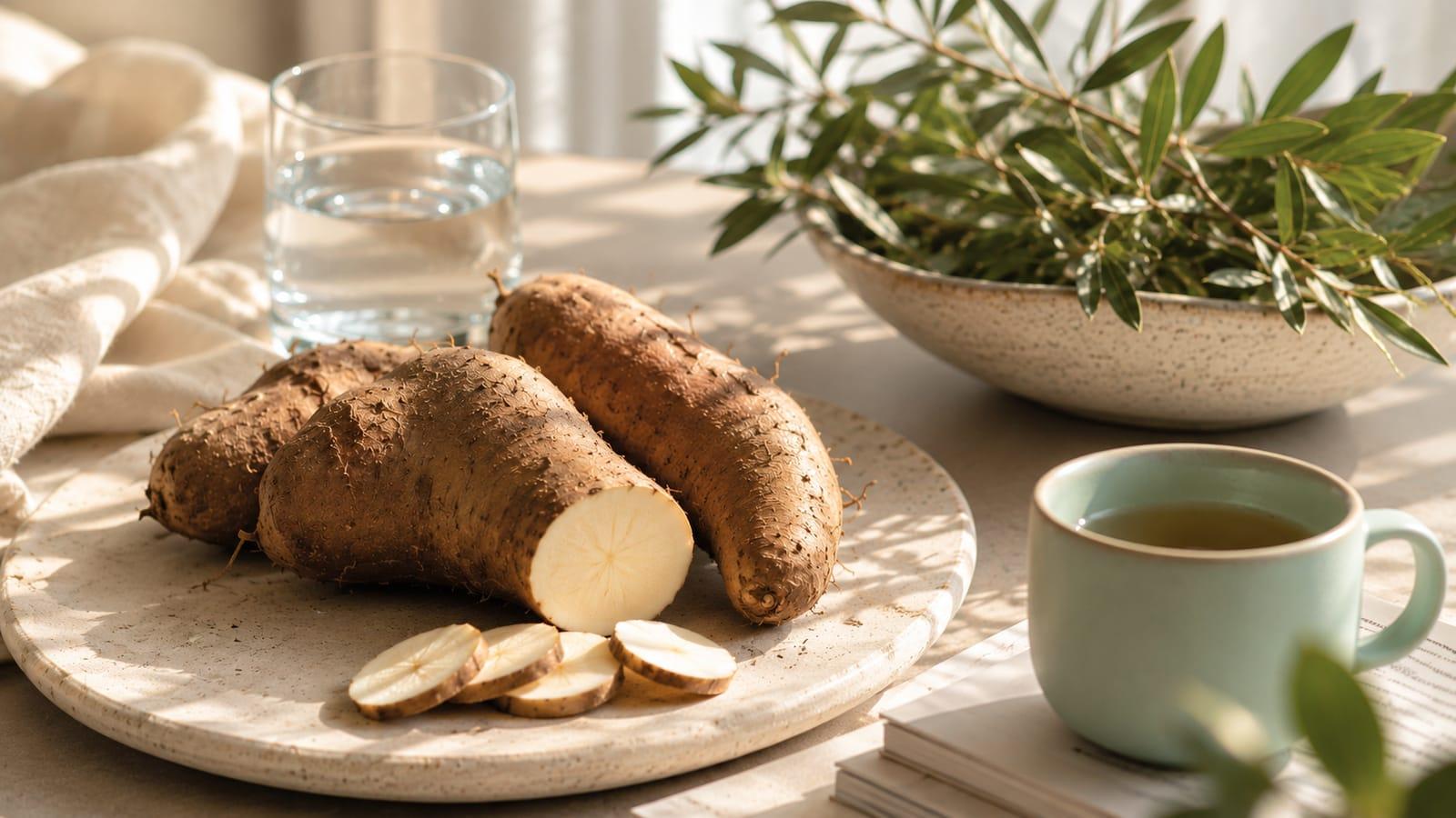 Yamswurzel als natürliche Alternative zur Hormonersatztherapie in den Wechseljahren.