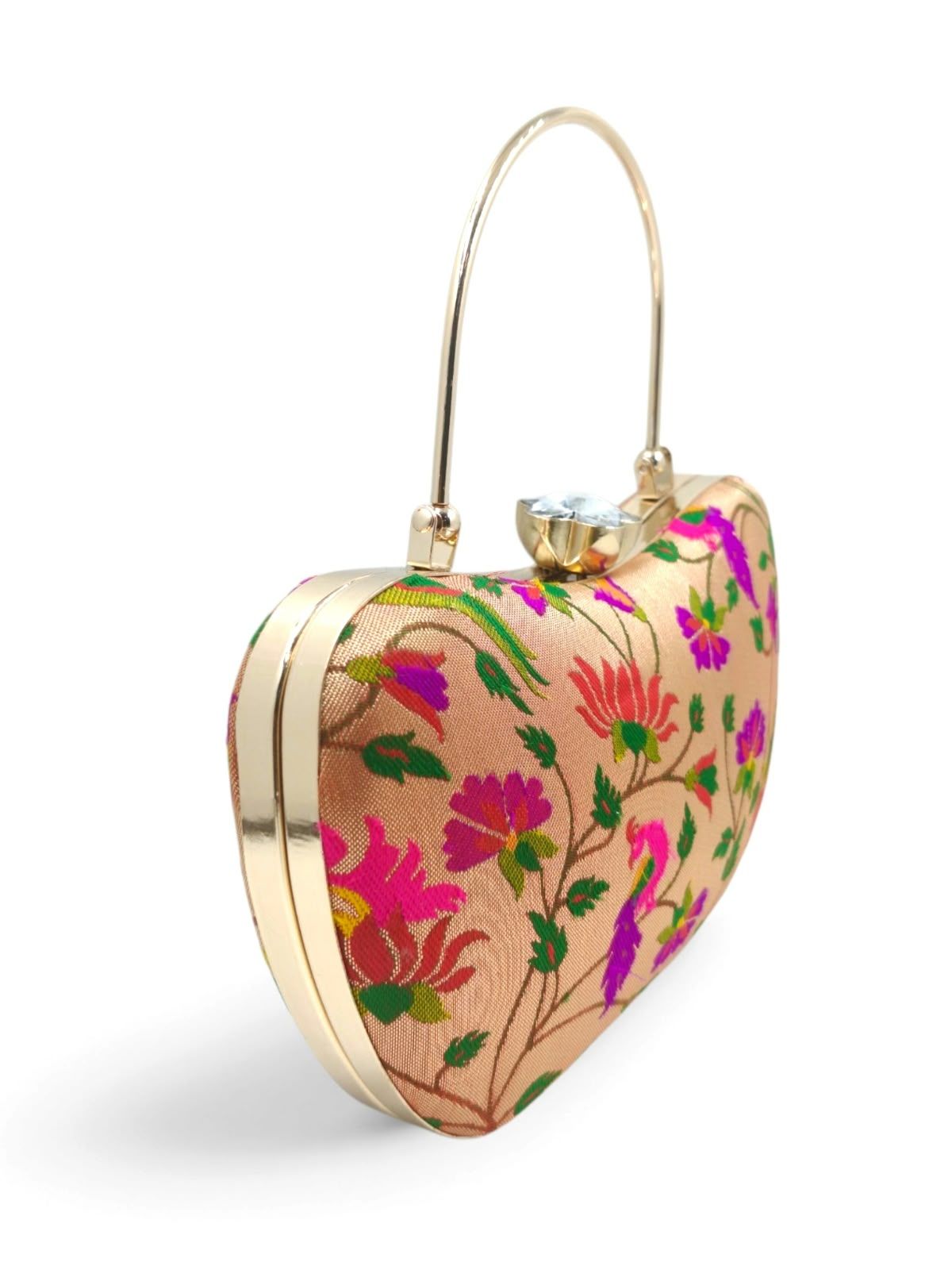Paithani Silk Ethnic Box Clutch image 3