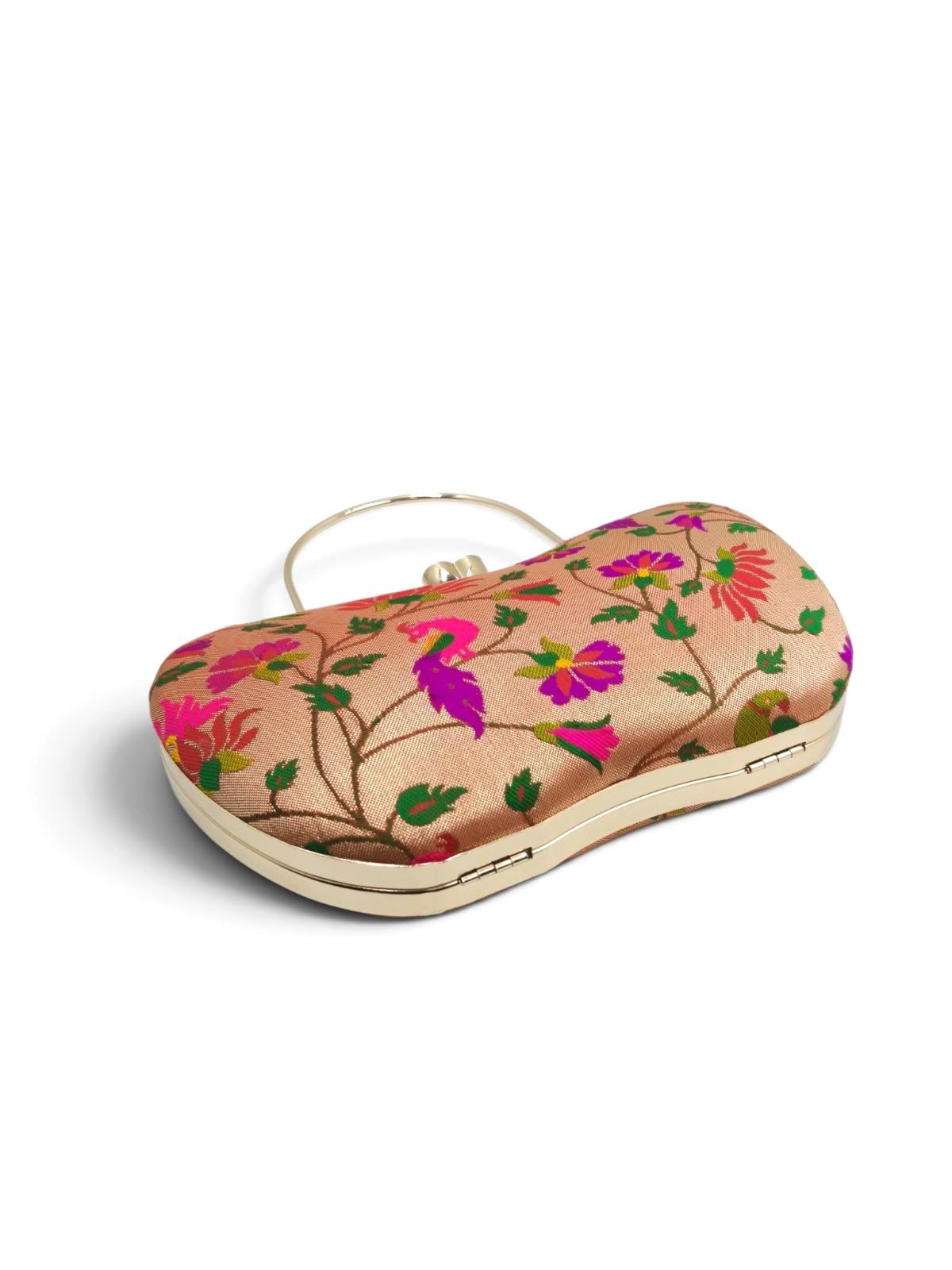 Paithani Silk Ethnic Box Clutch image 5