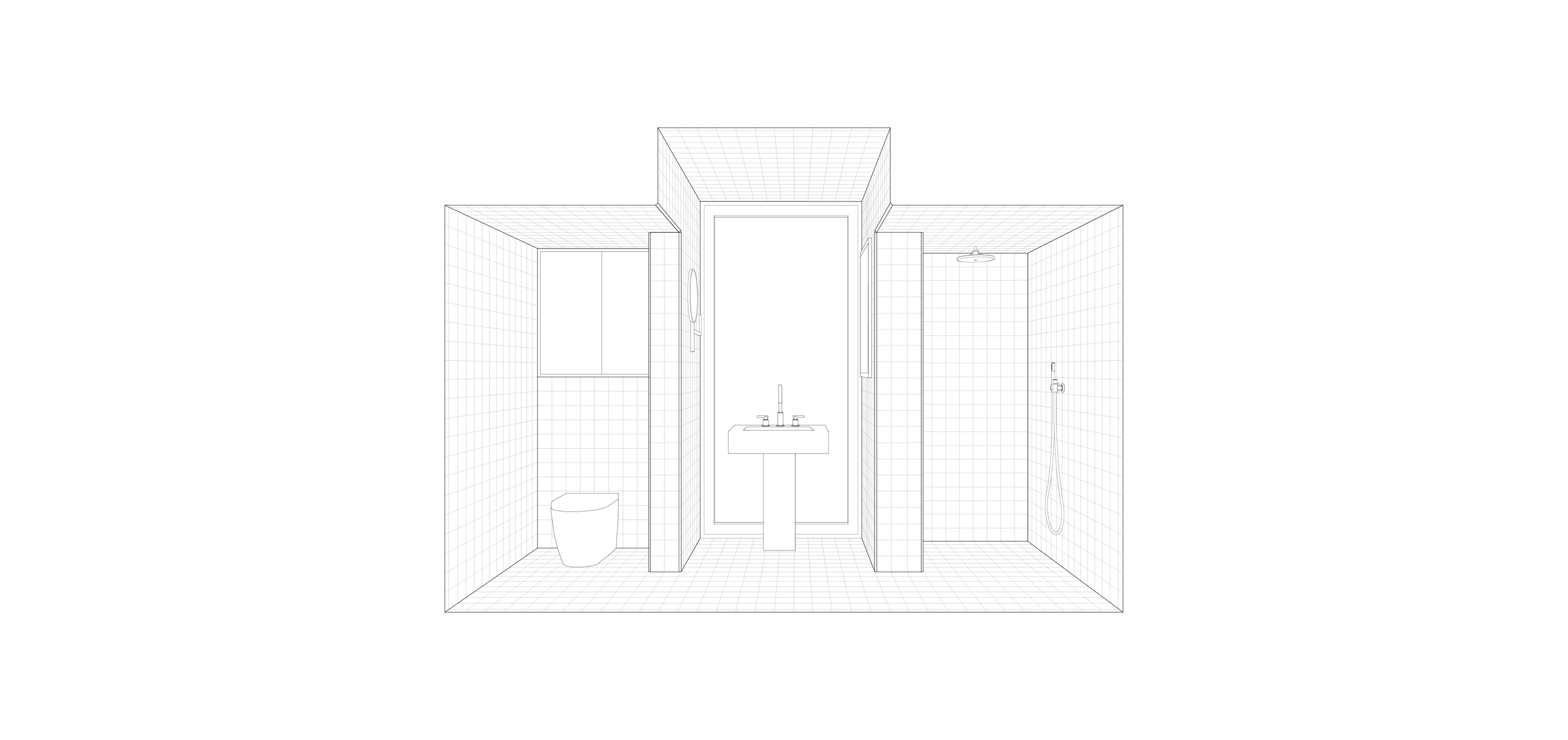 Typical ensuite bathroom