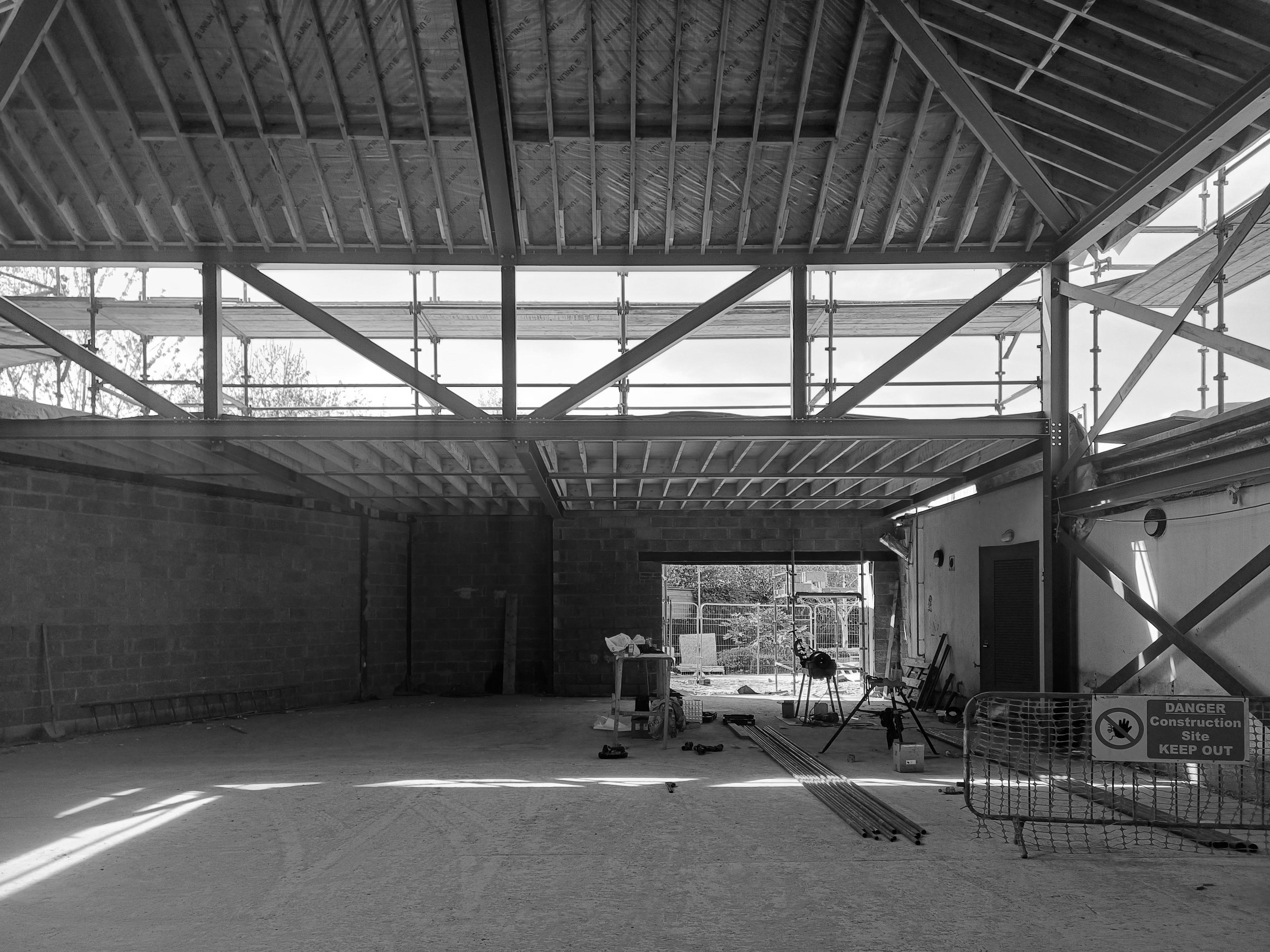 View of construction in progress 