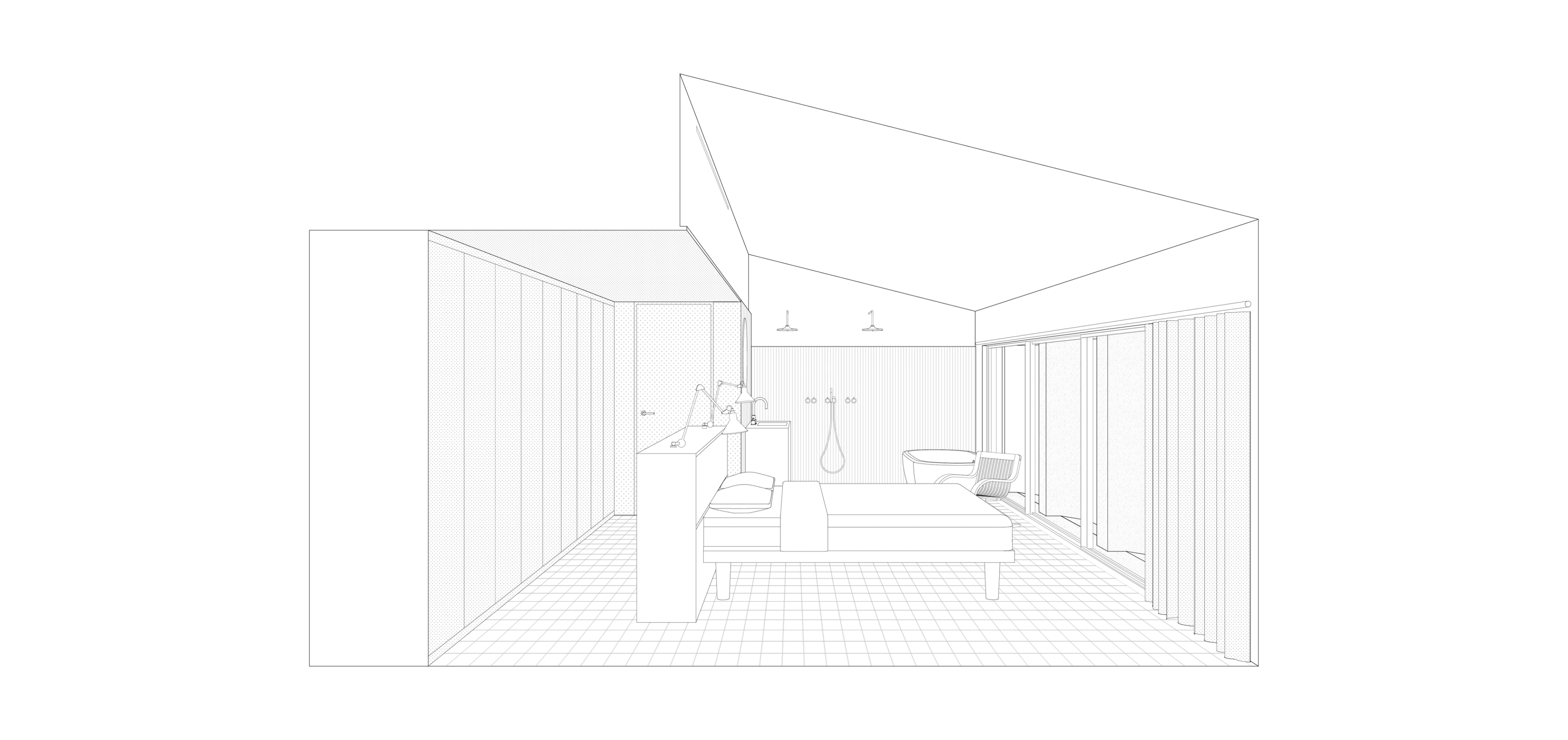 Principal bedroom with ensuite bath