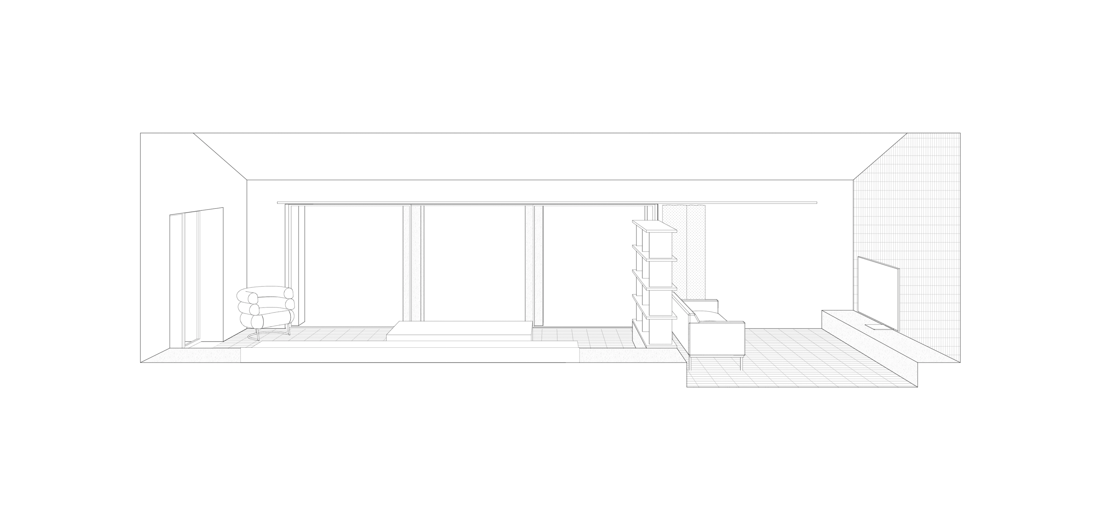 Living room long section