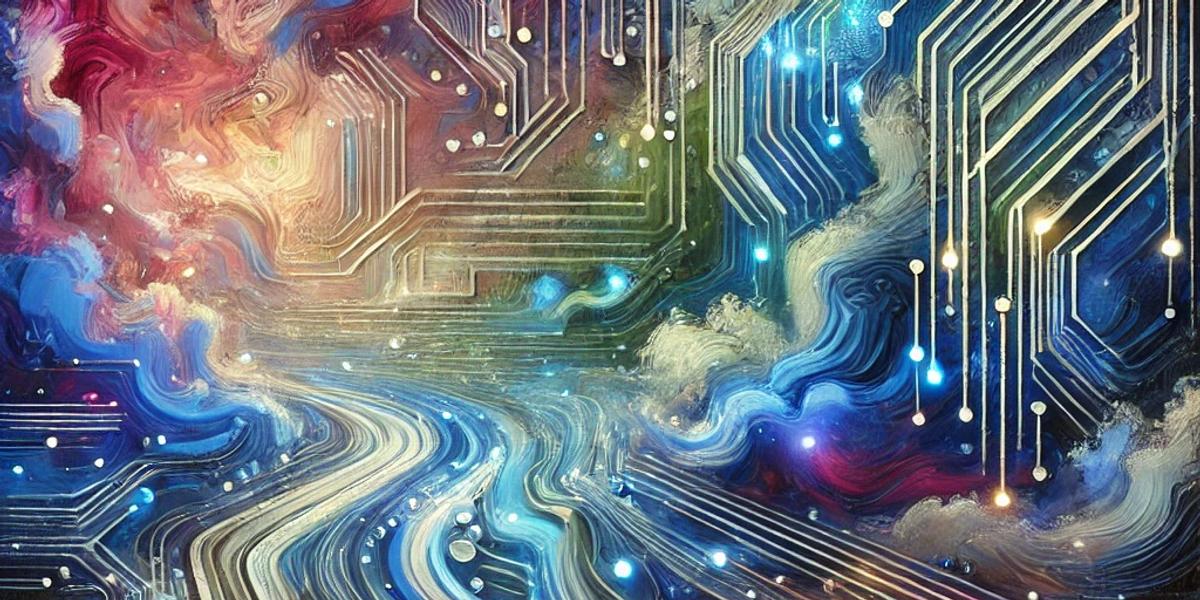 Prompt: futuristic circuit board with glowing connections, digital fortress