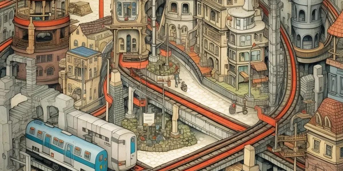 MJ Prompt: complex railway system