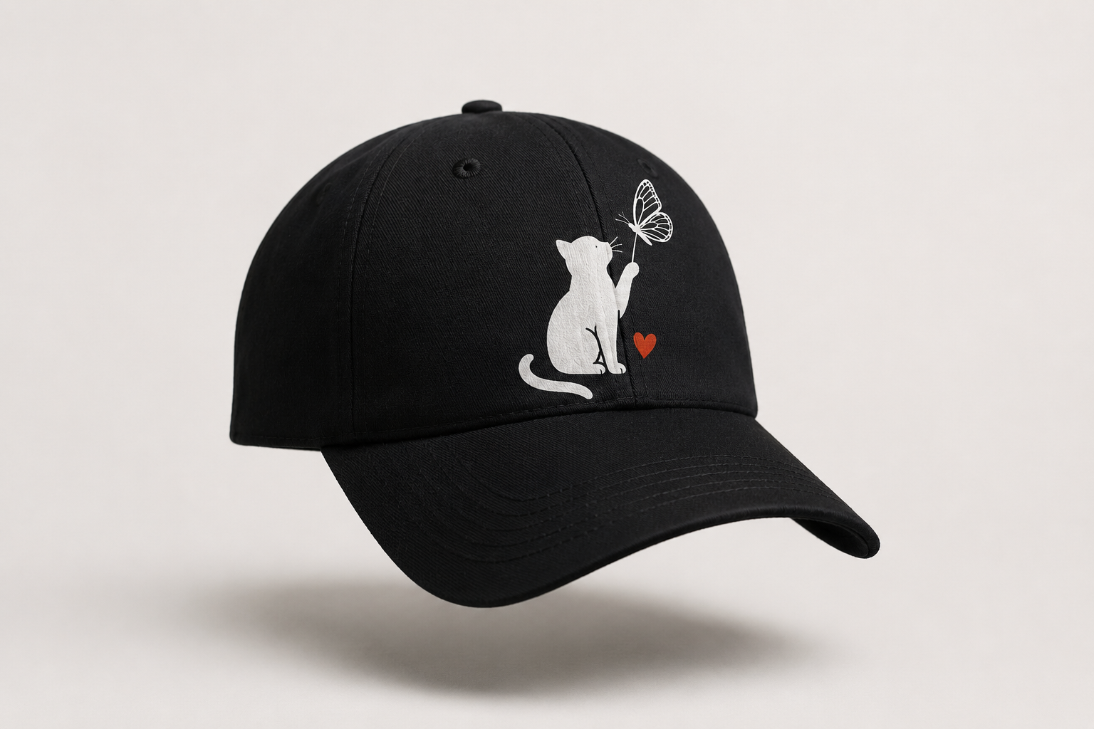Cat and Butterfly Cap