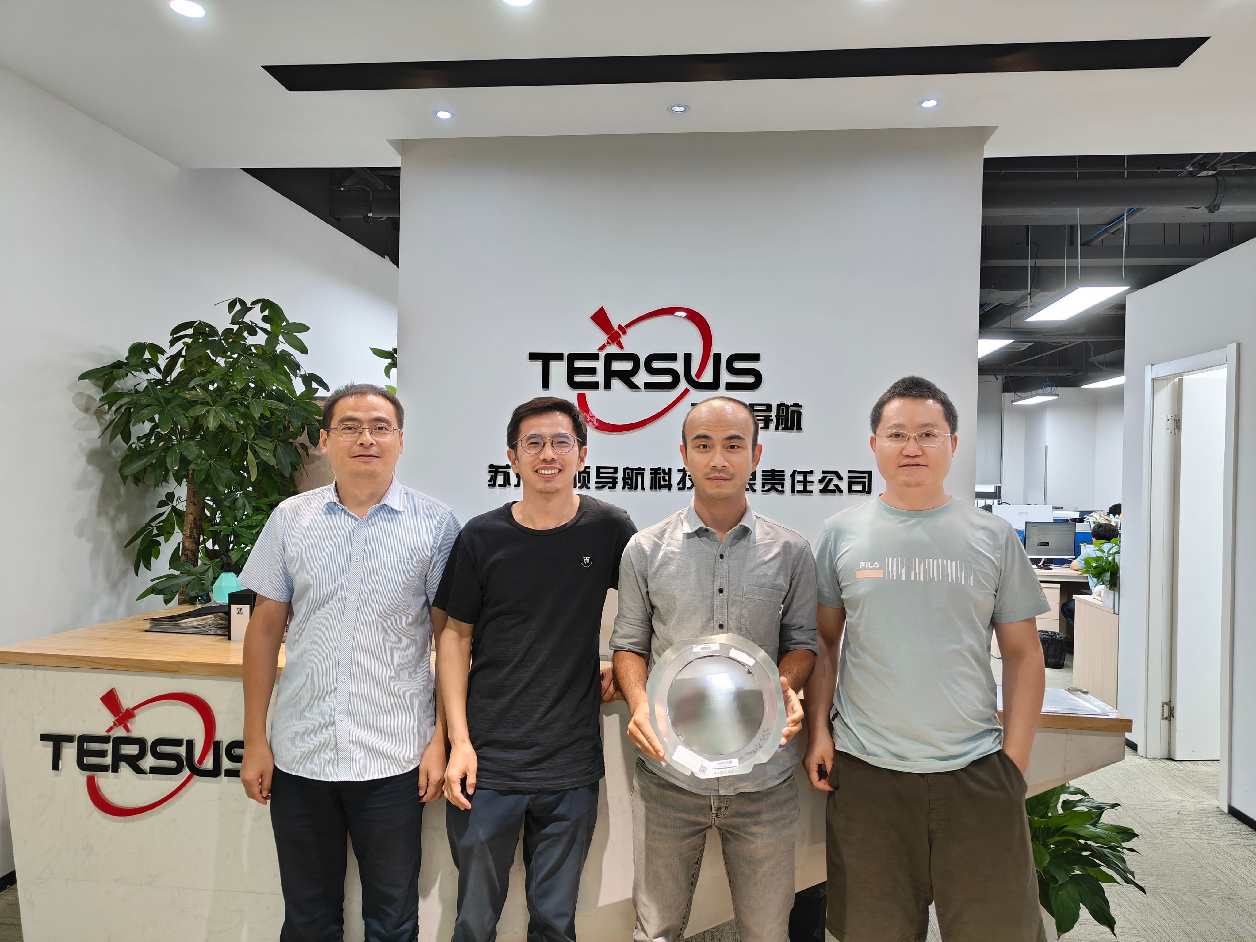 The first wafer arrives at the Tersus GNSS office.