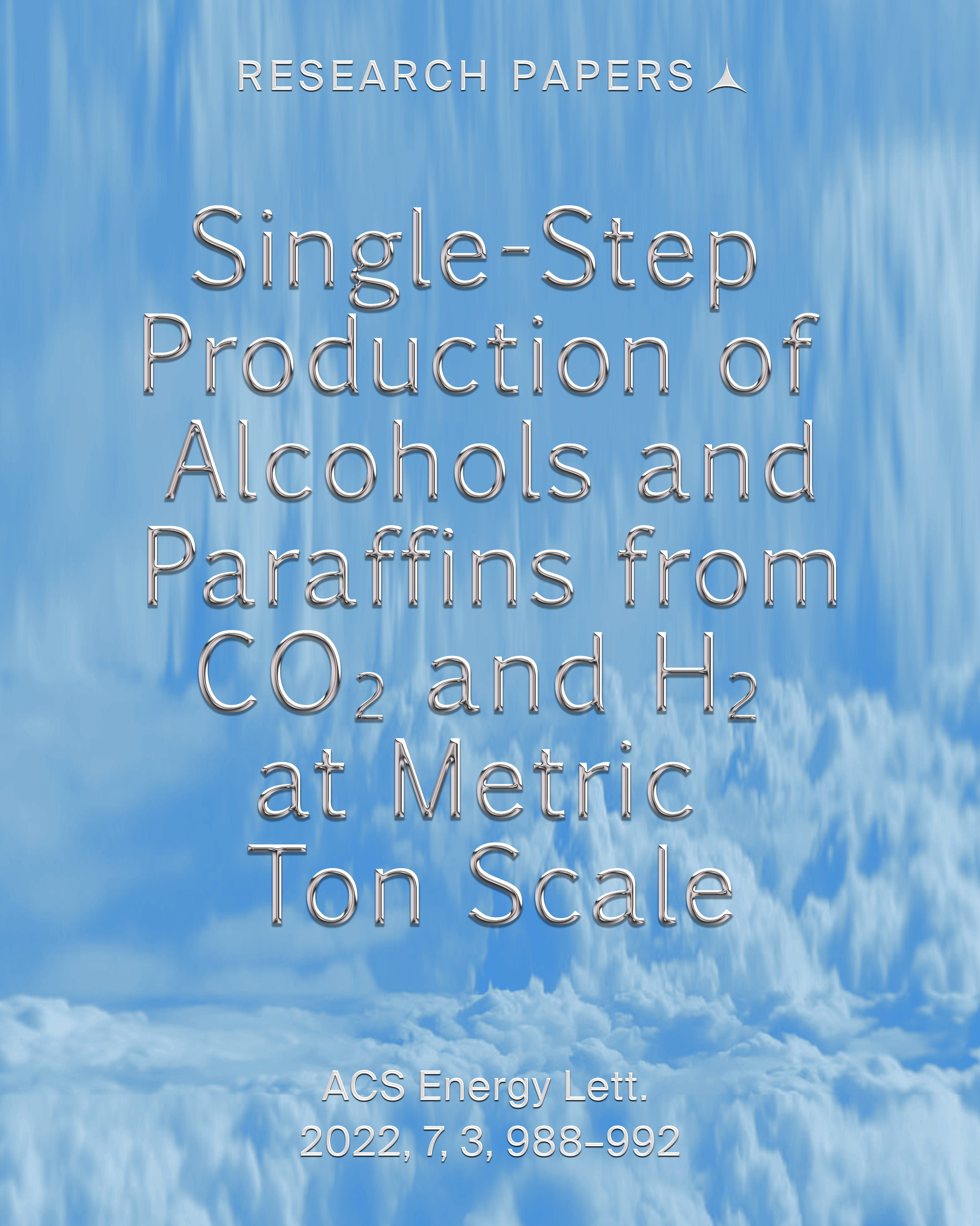 RESEARCH PAPERS: Single-Step Production of Alcohols and Paraffins from CO₂ and H₂ at Metric Ton Scale. ACS Energy Lett. 2022, 7, 3, 988–992.