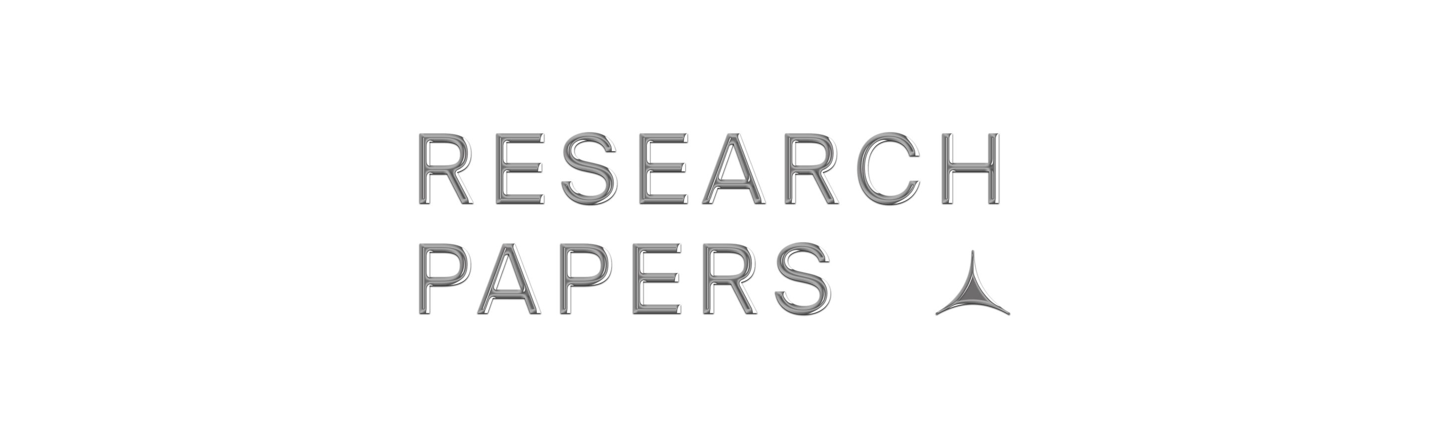 RESEARCH PAPERS text and abstract symbol.