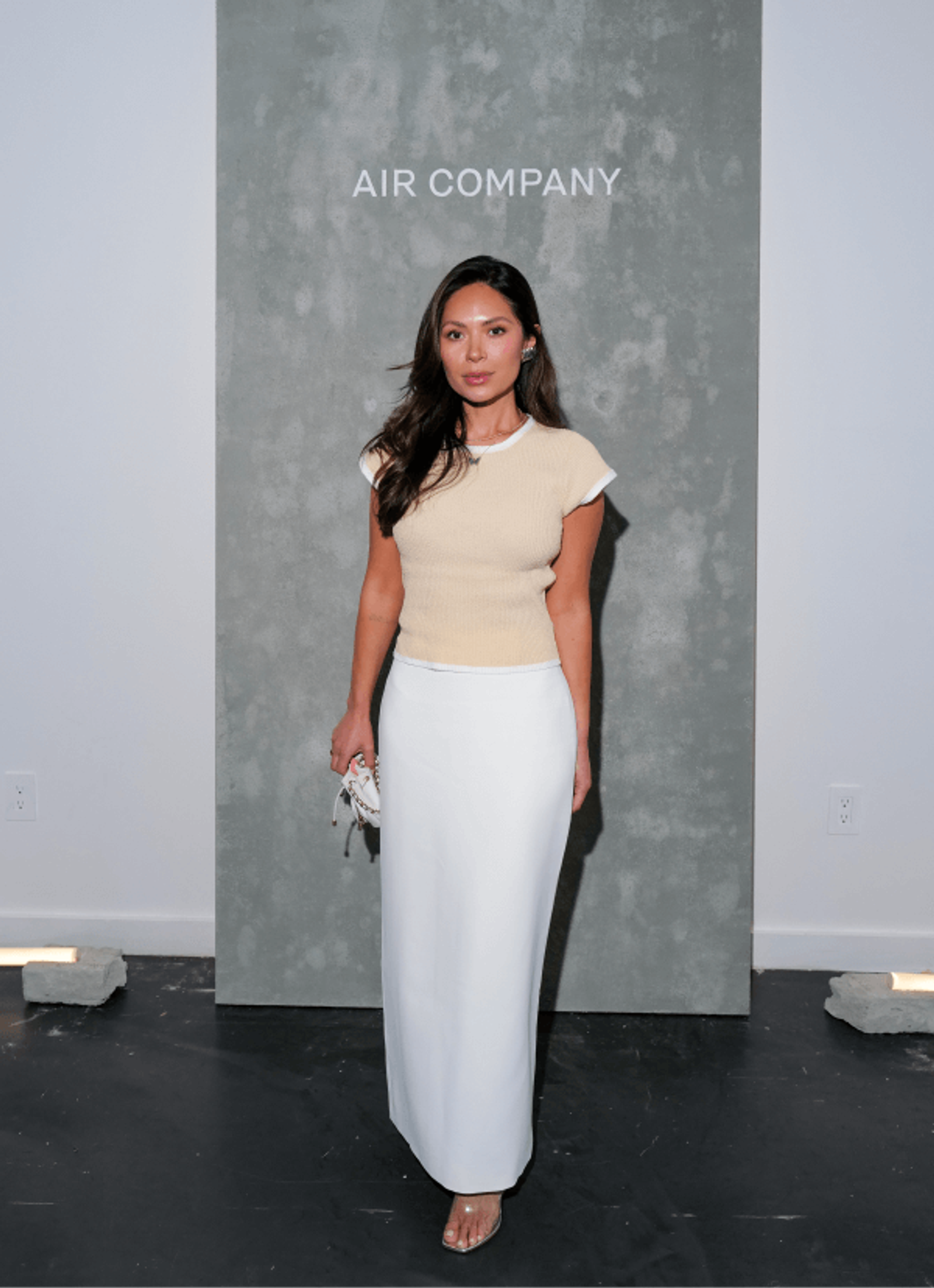 Marianna Hewitt posing for an image at AIRCO/AIR COMPANY Fragrance dinner