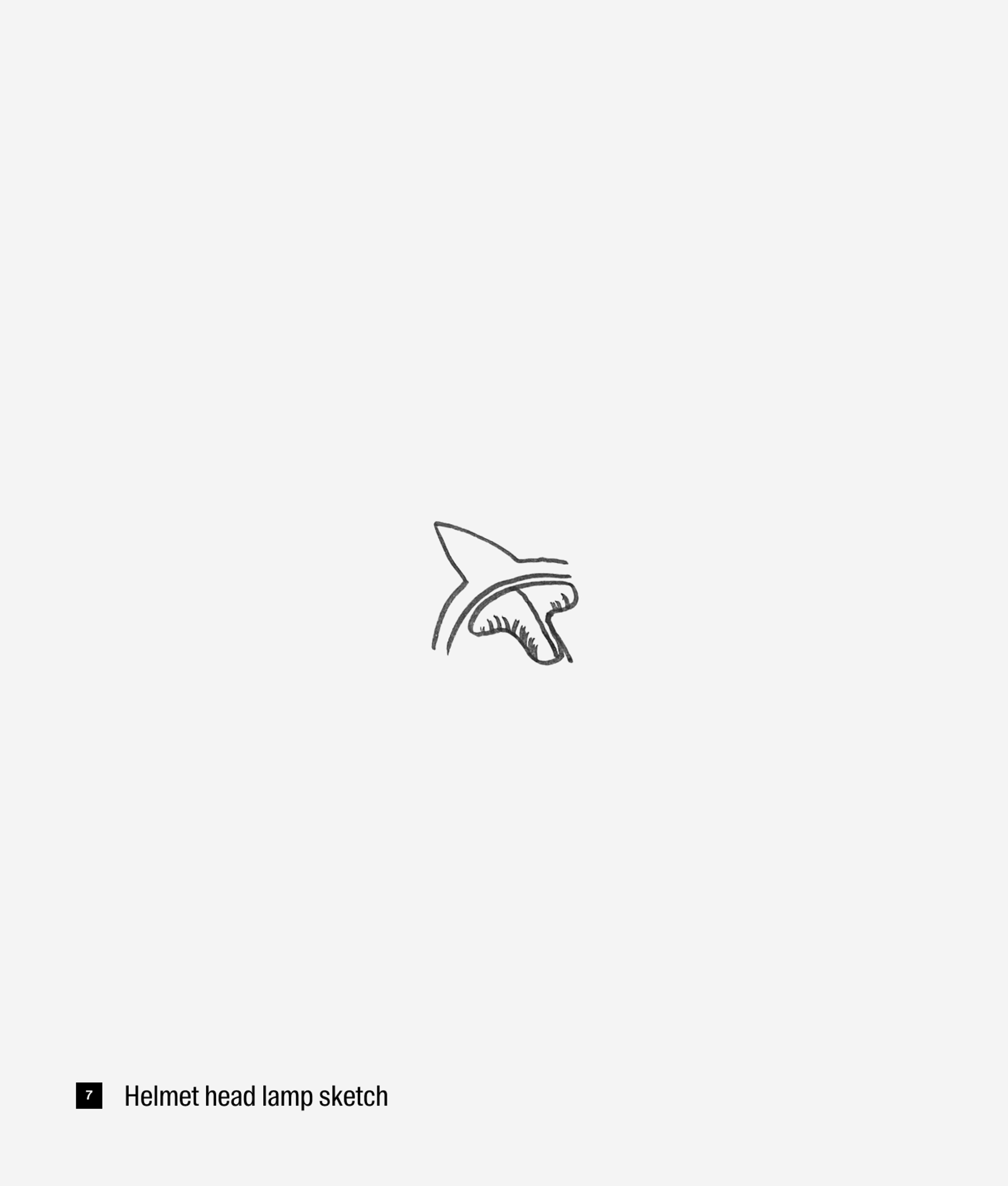 sketch of a light that would sit on top of a space helmet 