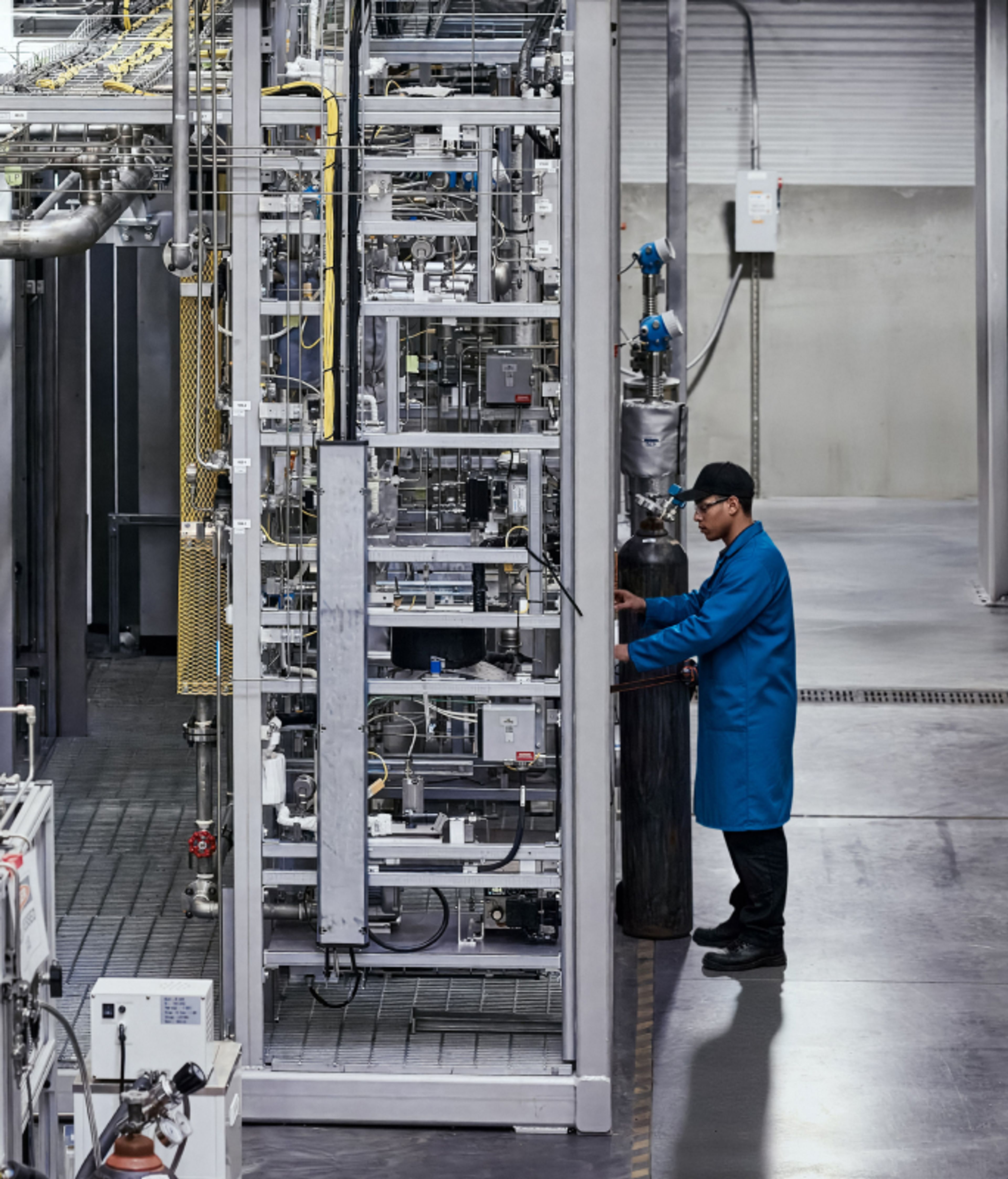 AIRCO Fuel Plant with engineer working