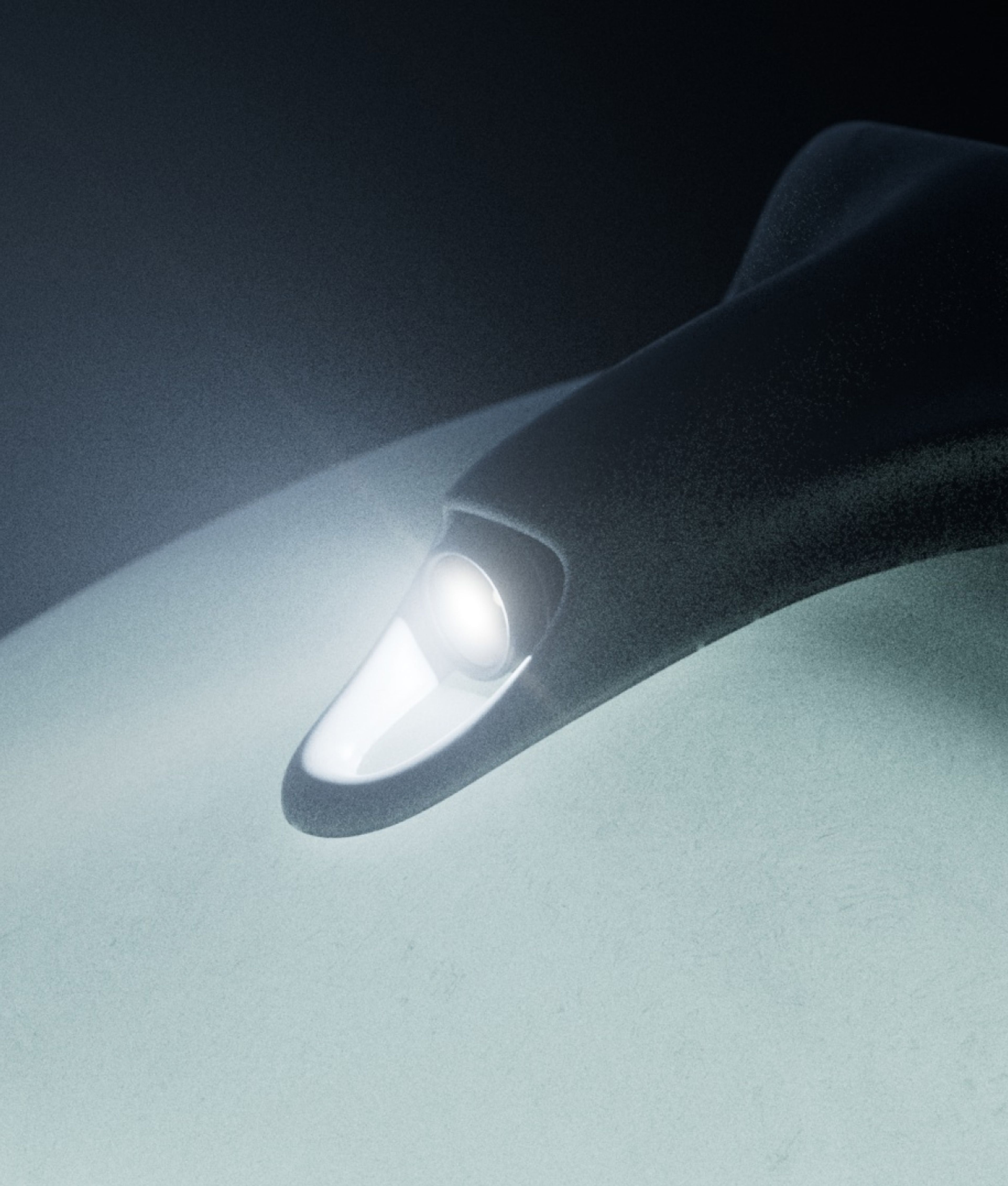 close up image of a light on top of a space helmet