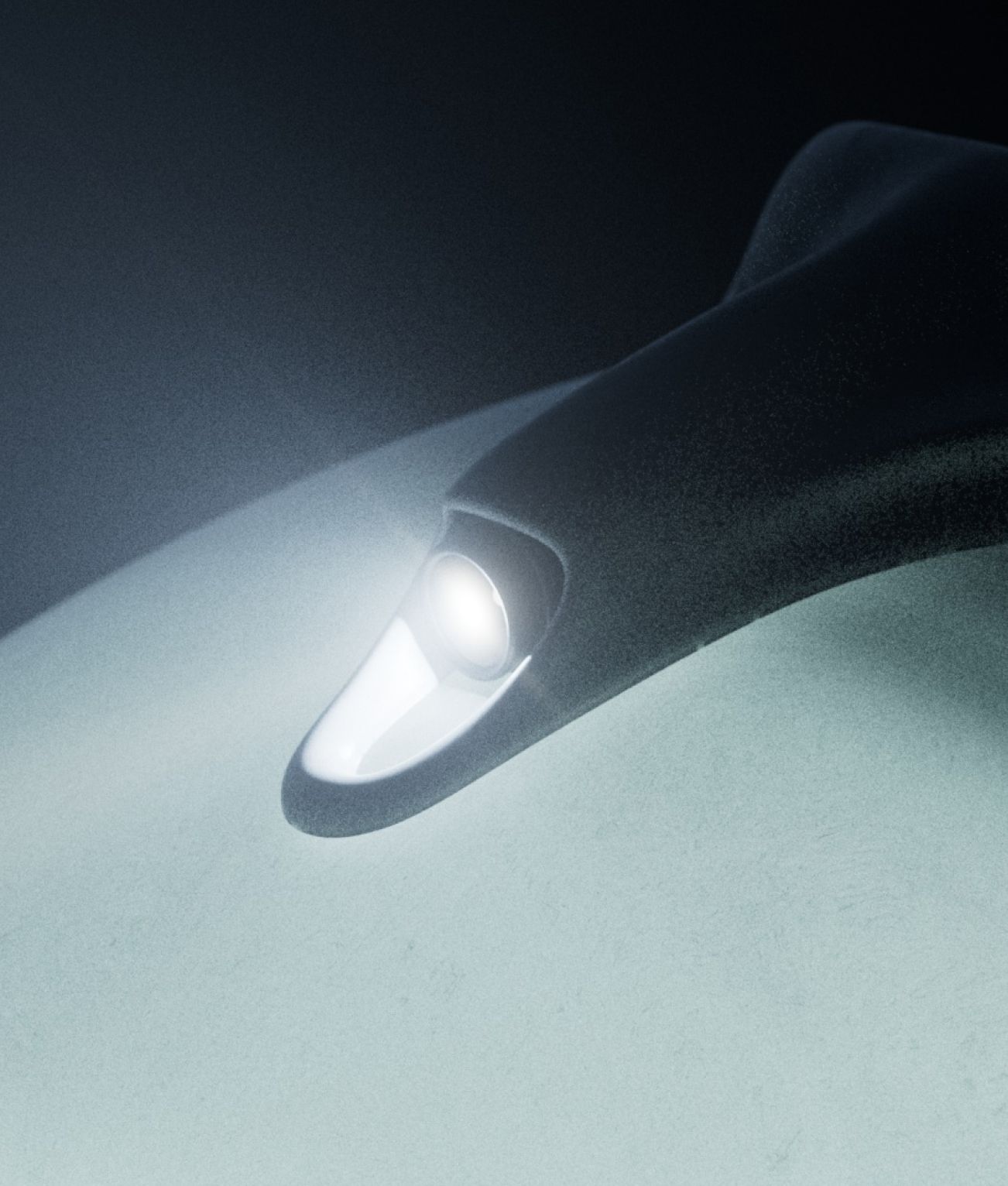 close up image of a light on top of a space helmet