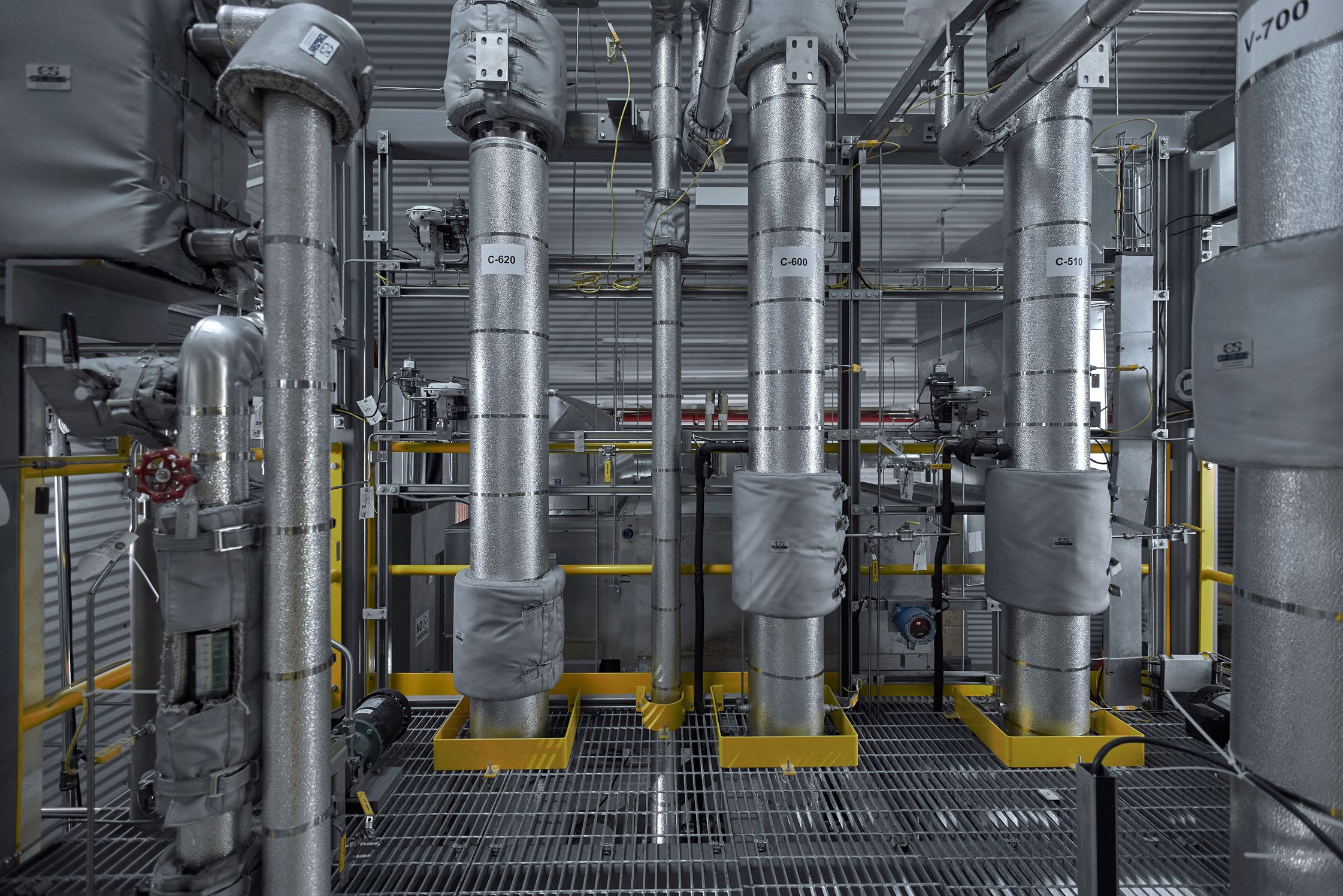 Ethanol distillation system in AIRCO Facility