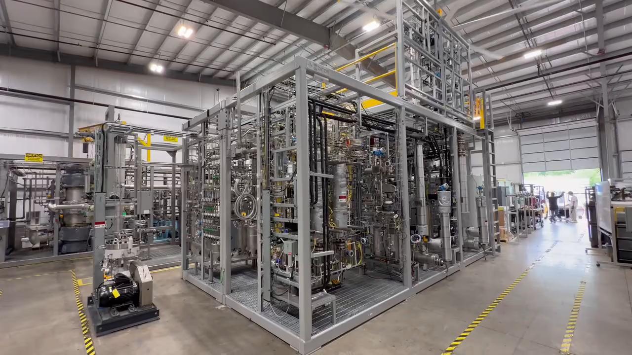 A walkthrough of fuel-production equipment